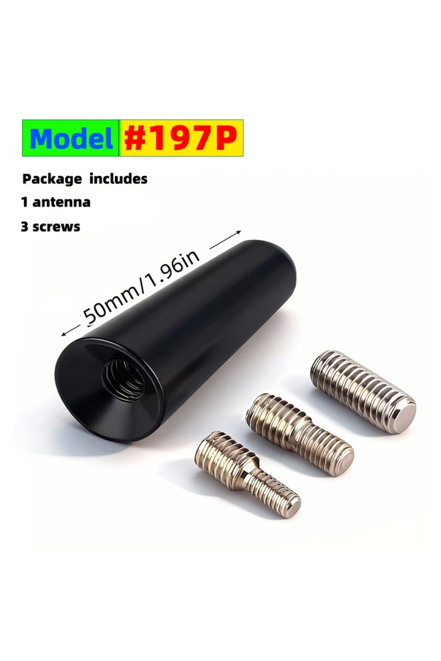 50mm-1.96in Short Car Antenna Mast 3/5/6.5/9cm Universal Signal Booster for DAB Digital TV Radio Nav
