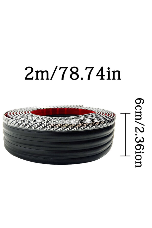 Carbon fiber 2m Carside Skirt Bumper Thickened Universal Decorative Strip Body Modification Anti-Scr