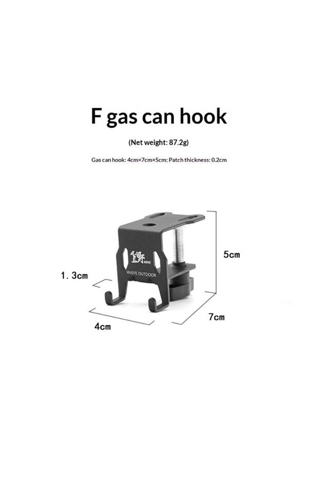 black hook Hang Gas Canister Hook Outdoor Multi-purpose Gas Tank Hook With Hanging Plate Bottle Open
