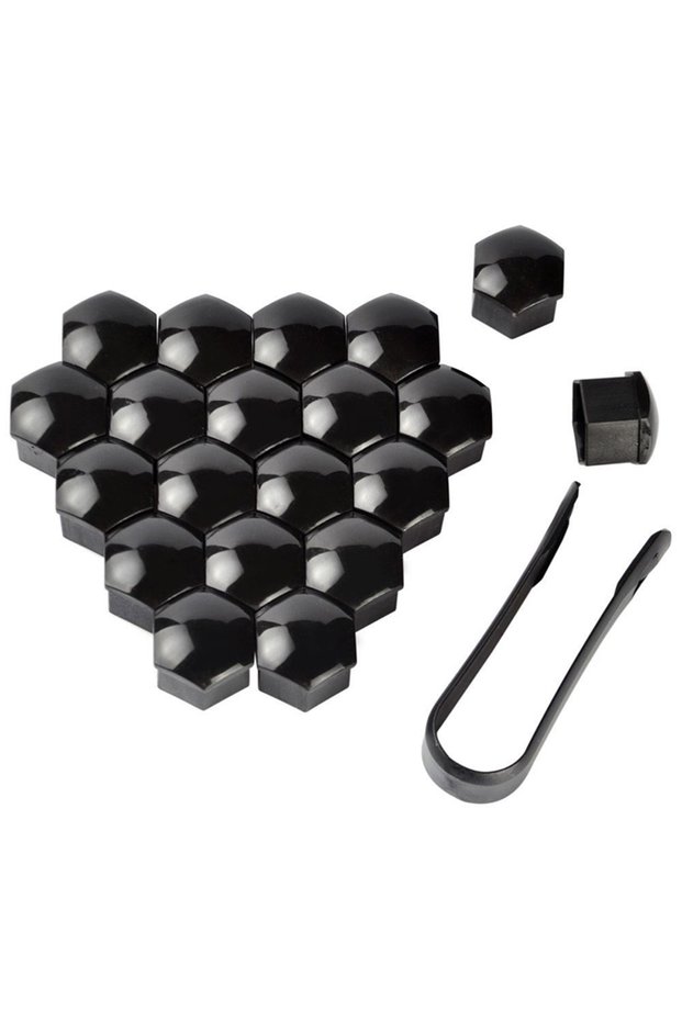 19MM 20PCS-A 20PCS 17mm 19mm 21mm Car Wheel Caps Bolts Car Black Universal Wheel Hub Nut Protective