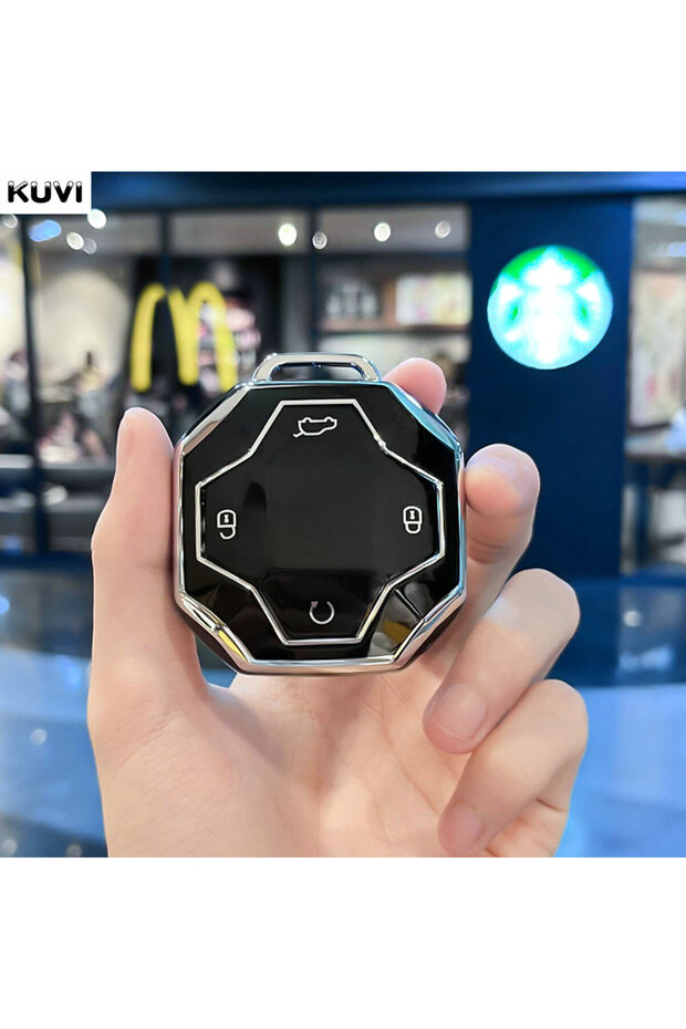 Black New TPU 4 Buttons Smart Car Key Case Cover Shell Fob Fit for Chery Jetour T2 Traveler 2023 202