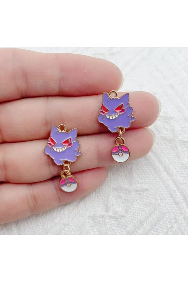 5 10pcs Cute Cartoon Pok é mon Pet Pendant DIY Earrings Necklace Keychain Pendant