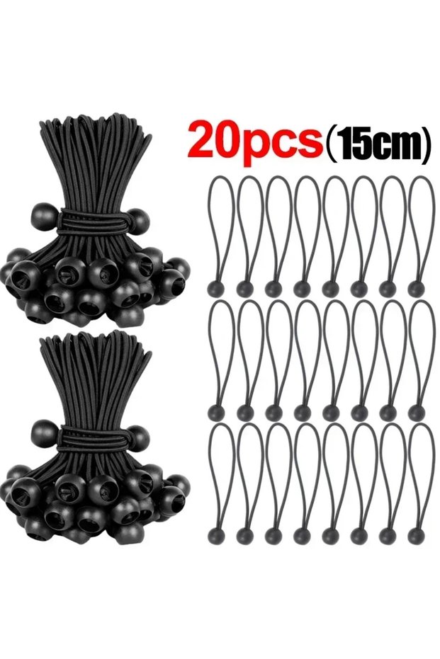 20pcs-15cm 5/20/50pcs Outdoor Elastic Ball Rope Bungee Cords Portable Tent Fixing Tarpaulin Awning C