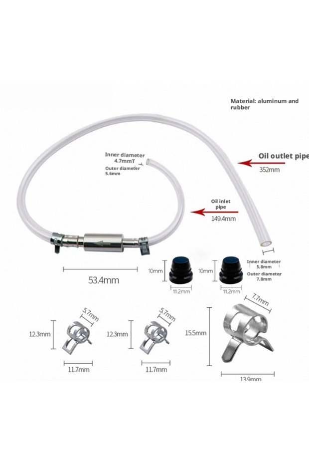 1 Set 1Pcs Brake Fluid Bleeder Hose with One-Way Non-Return Check Valve Auto Car Vehicle Motorcycle