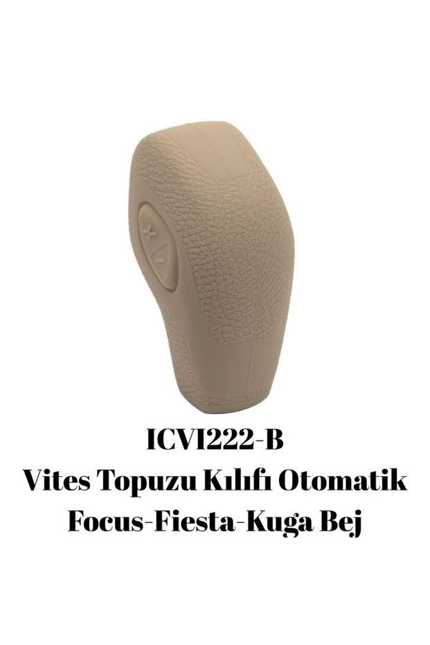 Ford Focus Compatible Automatic Silicone Gear Shift Knob Cover Beige Fs