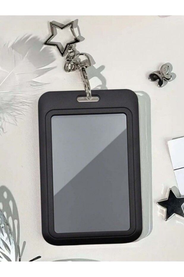 1 set-1 This Card Holder, with a Star-Shaped Pendant, Can Be Used as a Bag Charm or Keychain. It Can