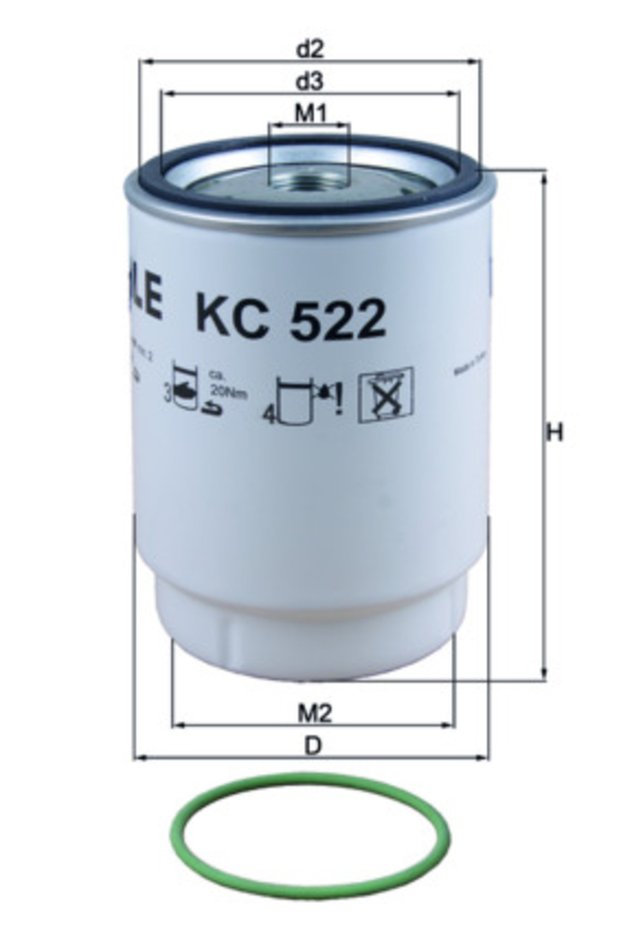 Fuel filter KC 522D