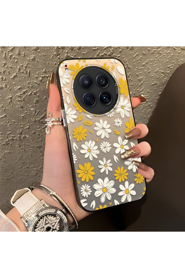 غطاء هاتف مطبوع عليه تصميم زهرة الأقحوان، متوافق مع هاتف Tecno Camon 40 Premier، متين ويدوم طويلاً، وتصميمه لطيف.