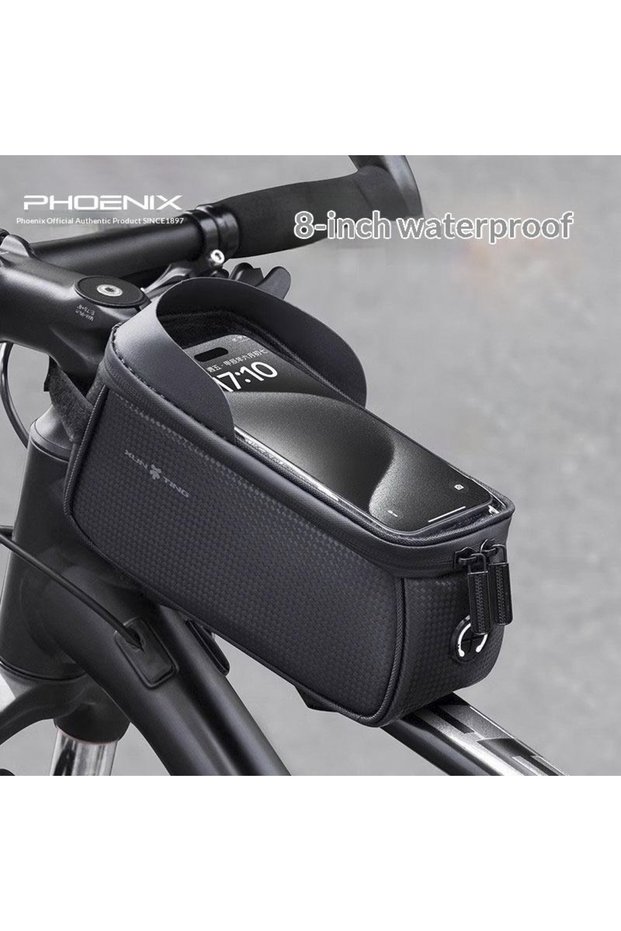 Style 2 New Arrival 1.6L Hard Shell Bike Top Tube Bag 8 Inch TPU Touch Screen Waterproof with Headph