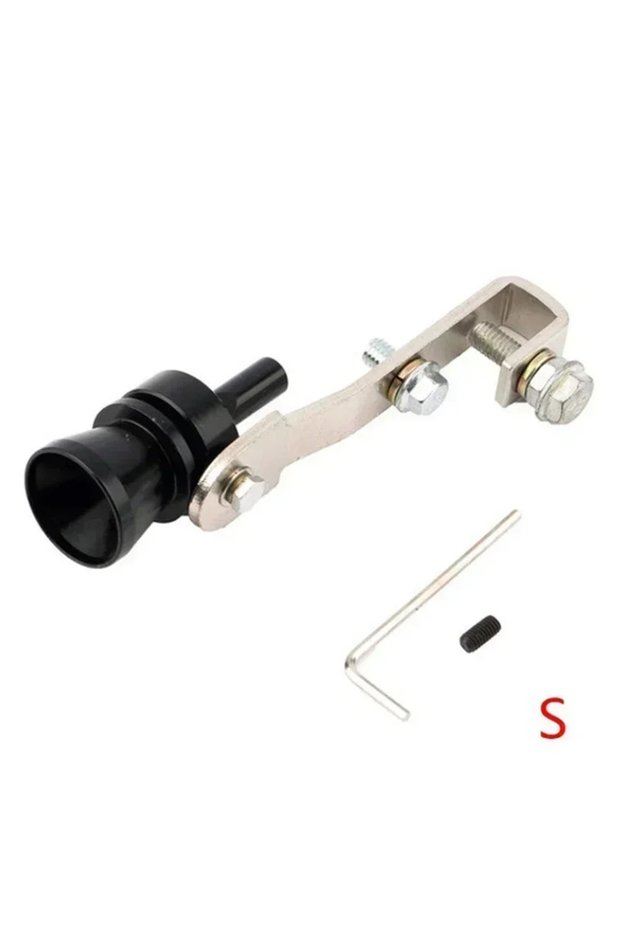 black Universal Turbo Sound Simulator Whistle Car Exhaust Pipe Whistle Vehicle Sound Muffler