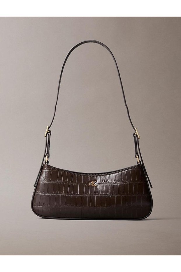 CK CROC SMALL SHOULDER BAG