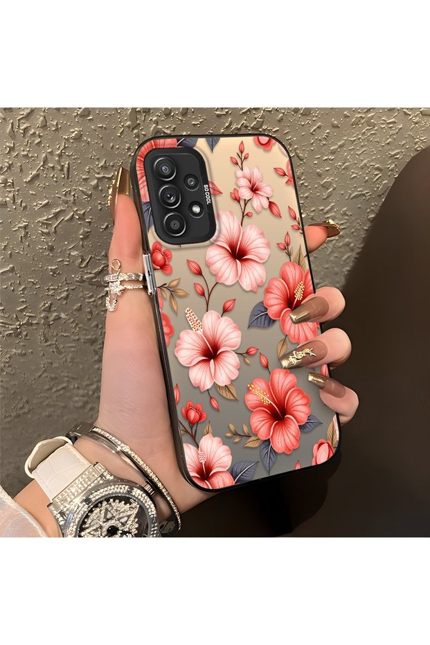 Samsung Galaxy A52/A52S Compatible Protective Case with a Large Floral Print, Offering Impact Protection.