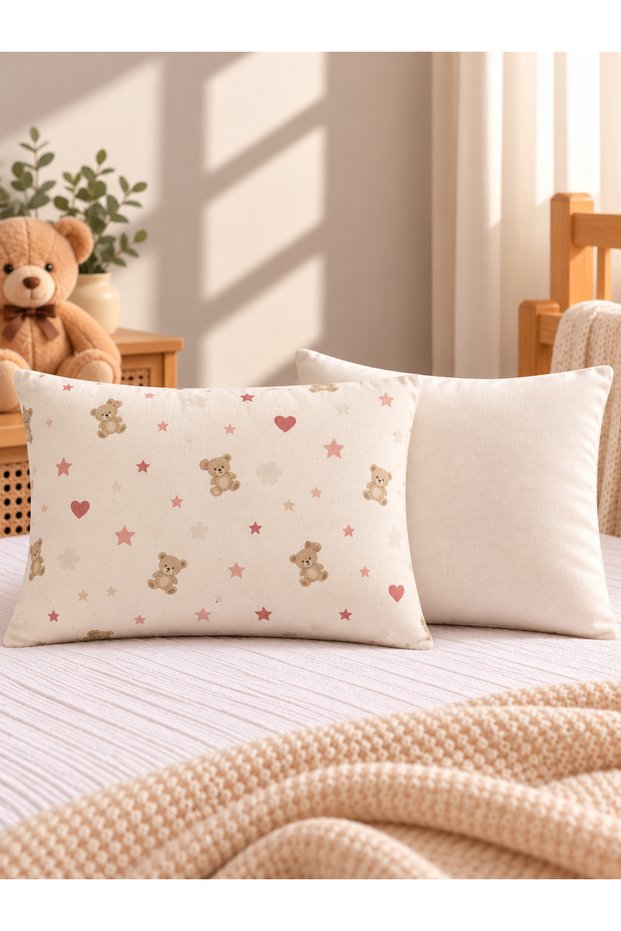 Set of 2 Poplin 100% Cotton Baby Pillowcases, 35X45 cm – Soft and Breathable.