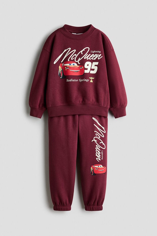 2 Parçalı Baskılı Sweatshirt Set