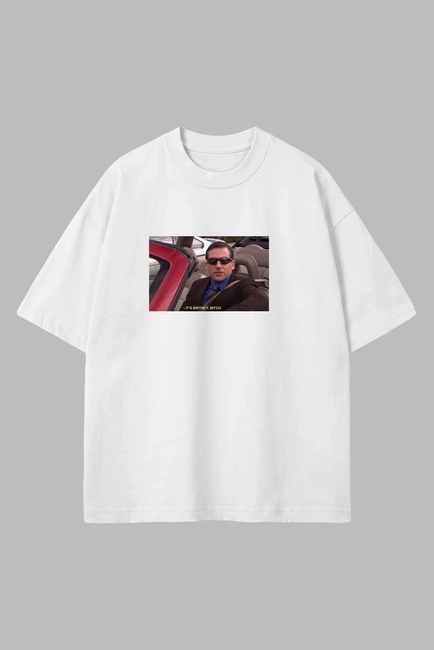 It's Britney B*Tch Printed White Oversized Unisex T-Shirt.