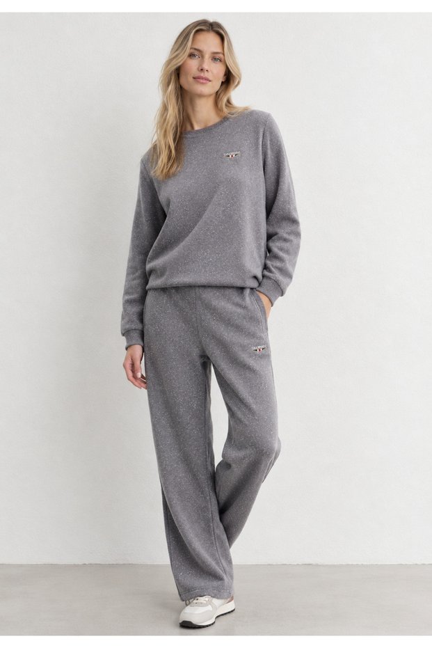 Women's 3-Thread Brushed Grey Tracksuit Set - Sistan
