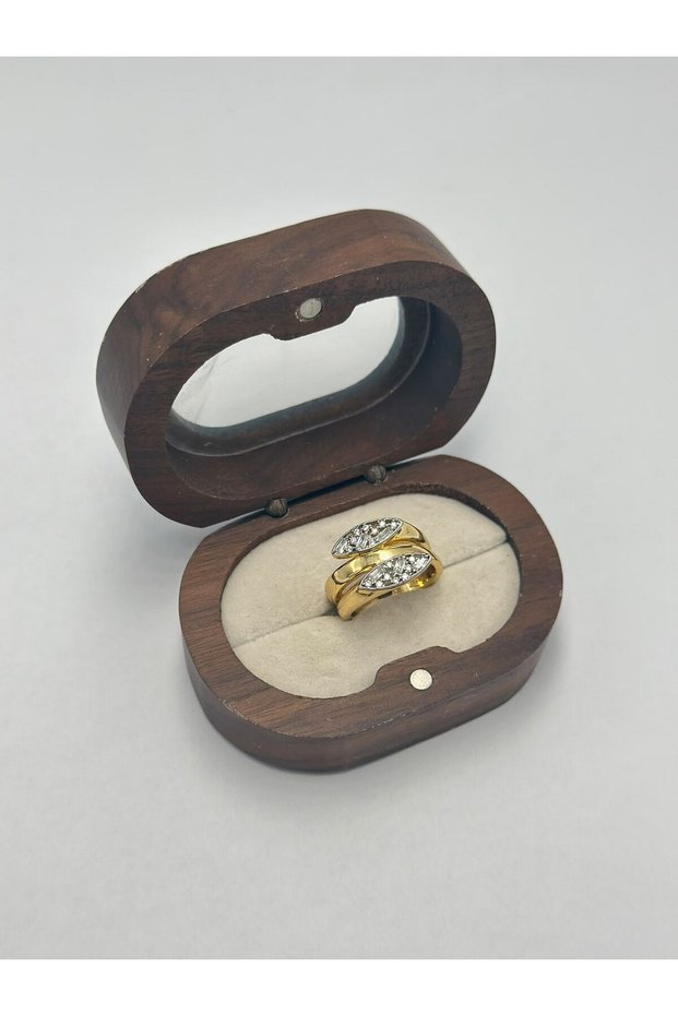 Geometric Detail Double Color Adjustable Steel Ring