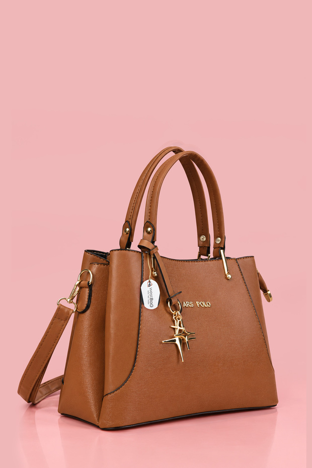 Women's Astrie Charm Detailed Handbag and Shoulder Bag.