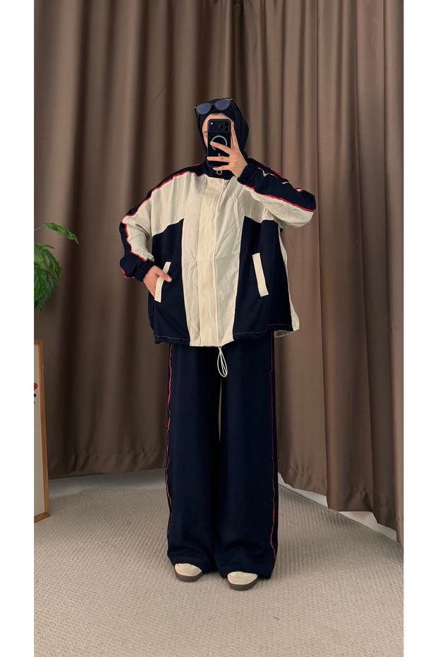 طقم بنطلون غارنيلي - 3255 - أزرق داكن