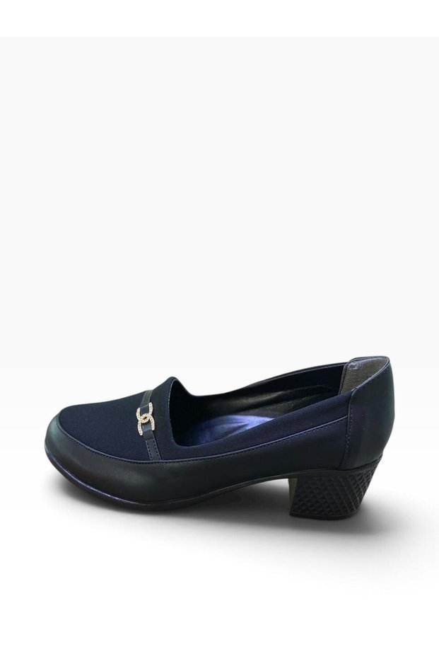 Women's Chunky Heel Stone Detailed Quite Lightweight Shoes