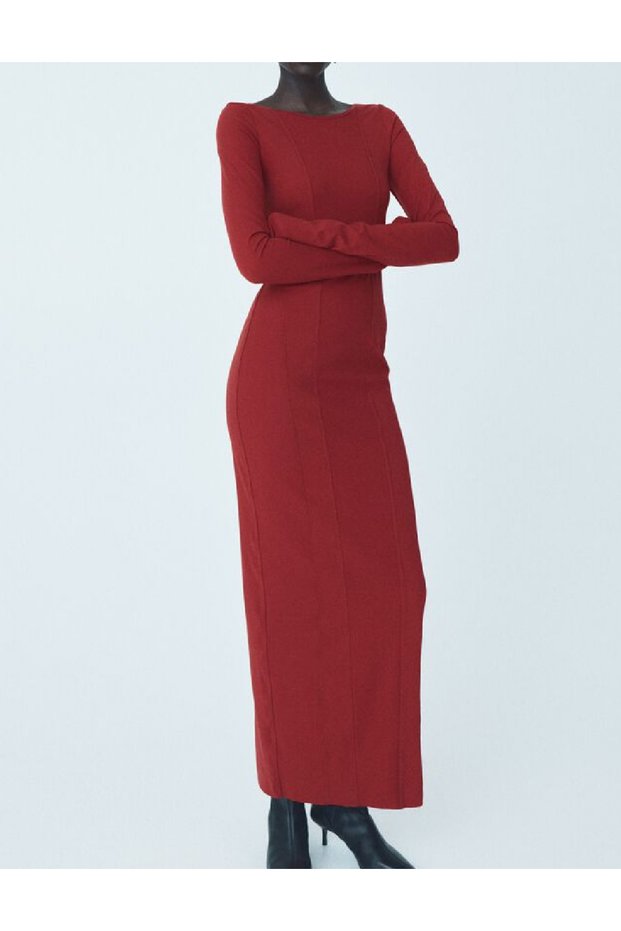 Rochie lunga, Rosu