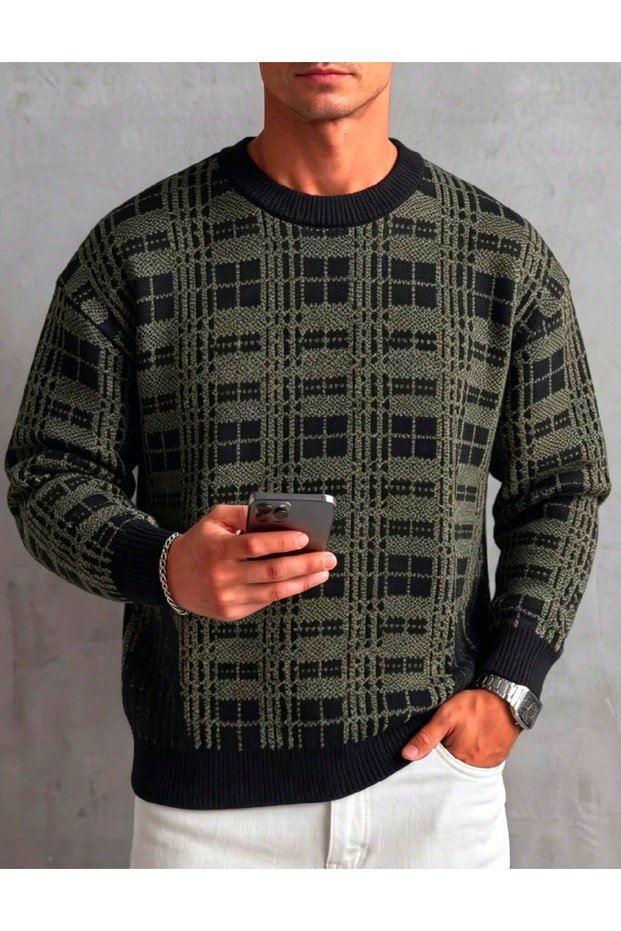 Sweater, Green/Black
