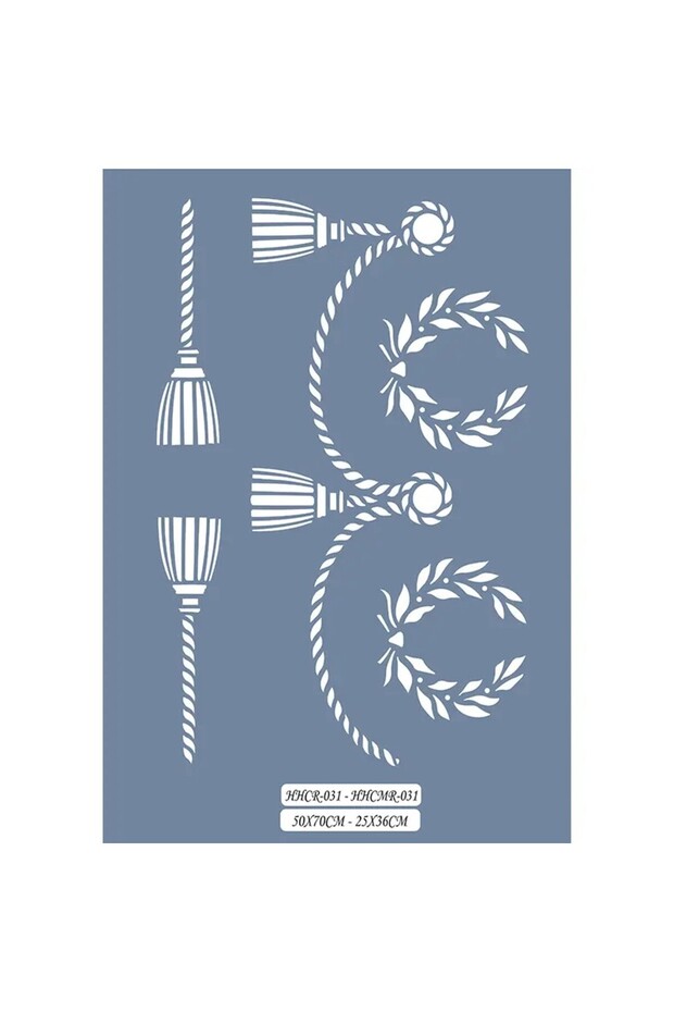 Hhcr31 Home Heritage Tassel and Leaf Stencil 50X70Cm