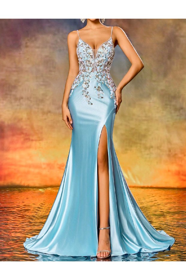 Rochie lunga, Bleu