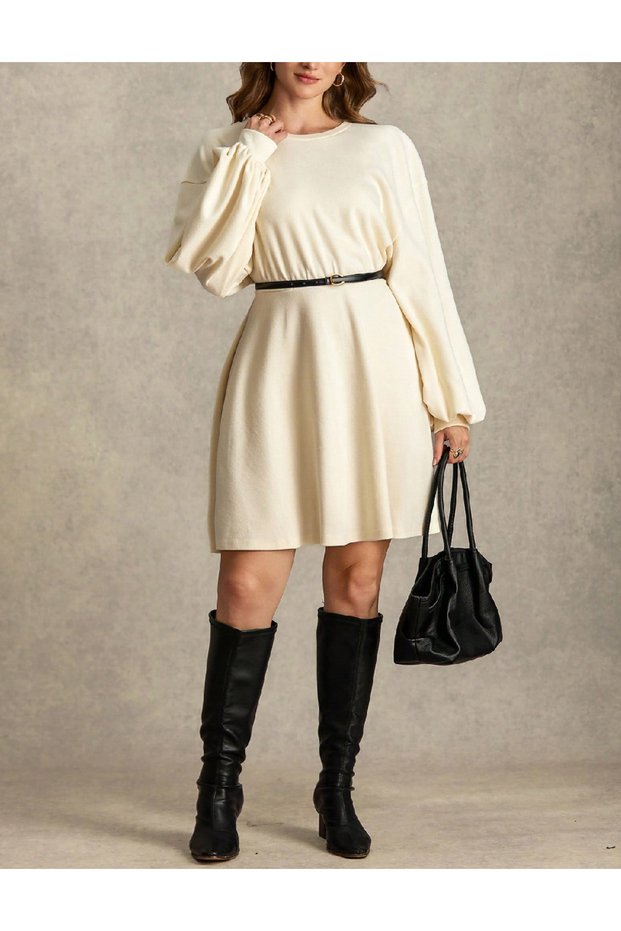 Rochie scurta, Crem