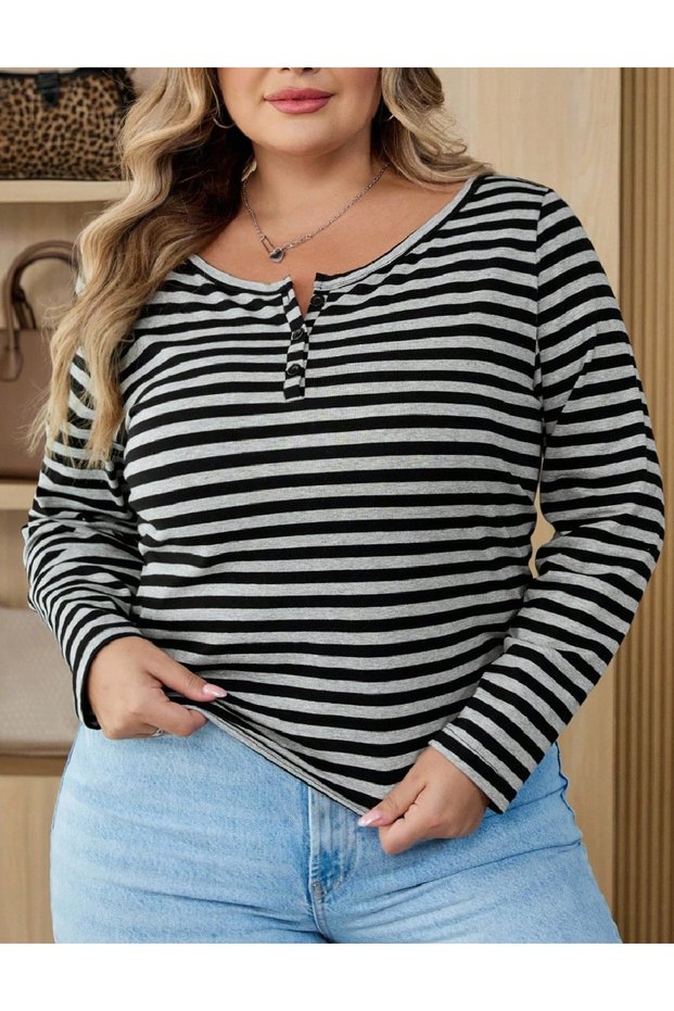 Blouse, Grey/Black