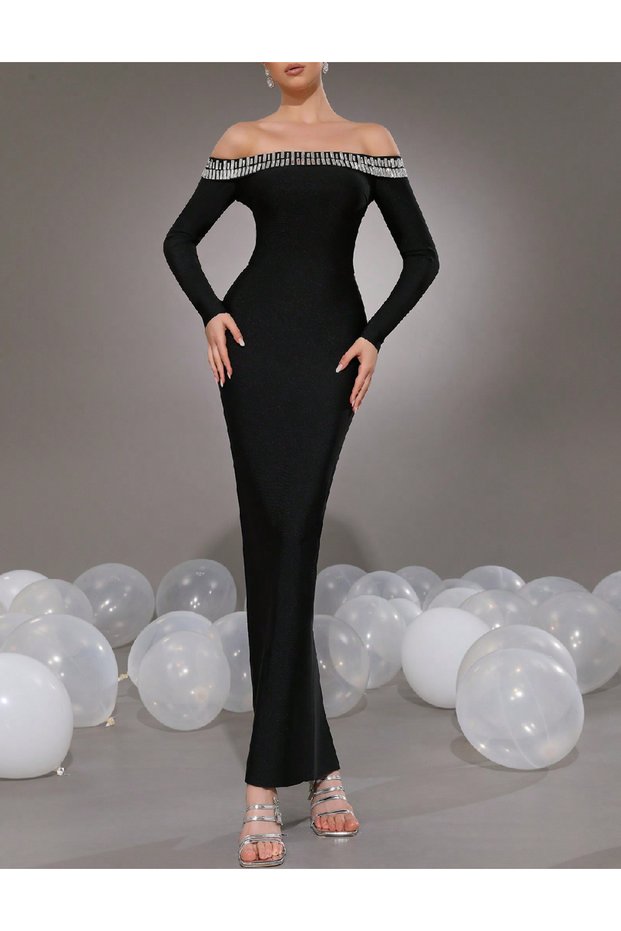 Rochie lunga, Negru