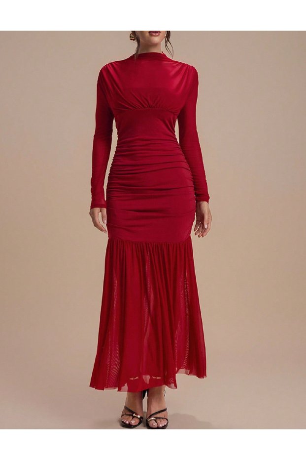 Rochie lunga, Rosu
