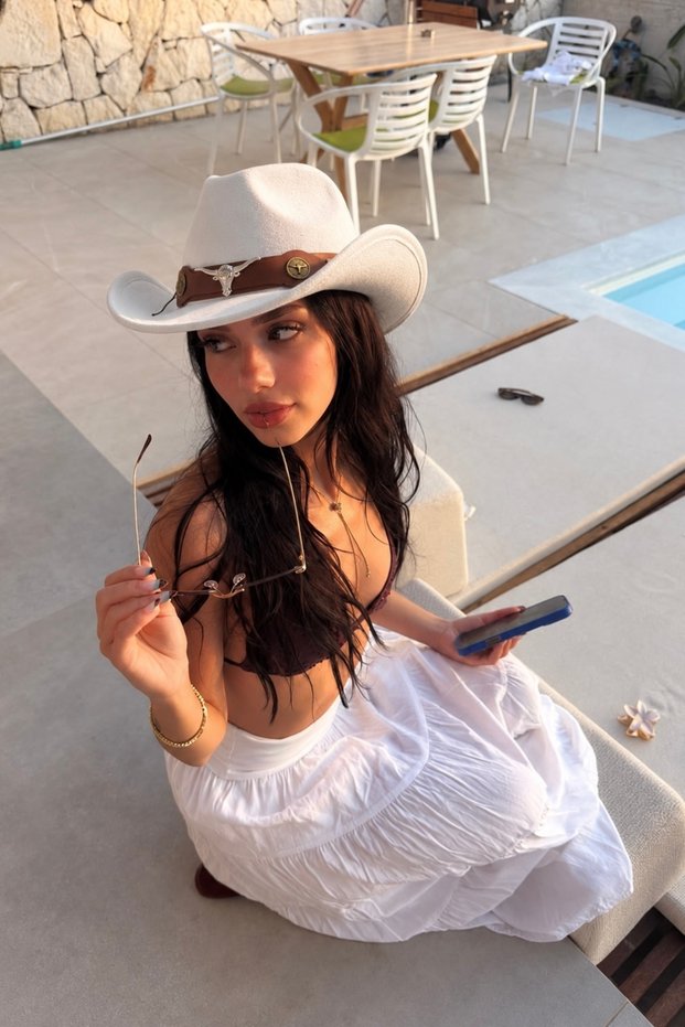 Premium Cowboy Fedora Suede Hat with Cord