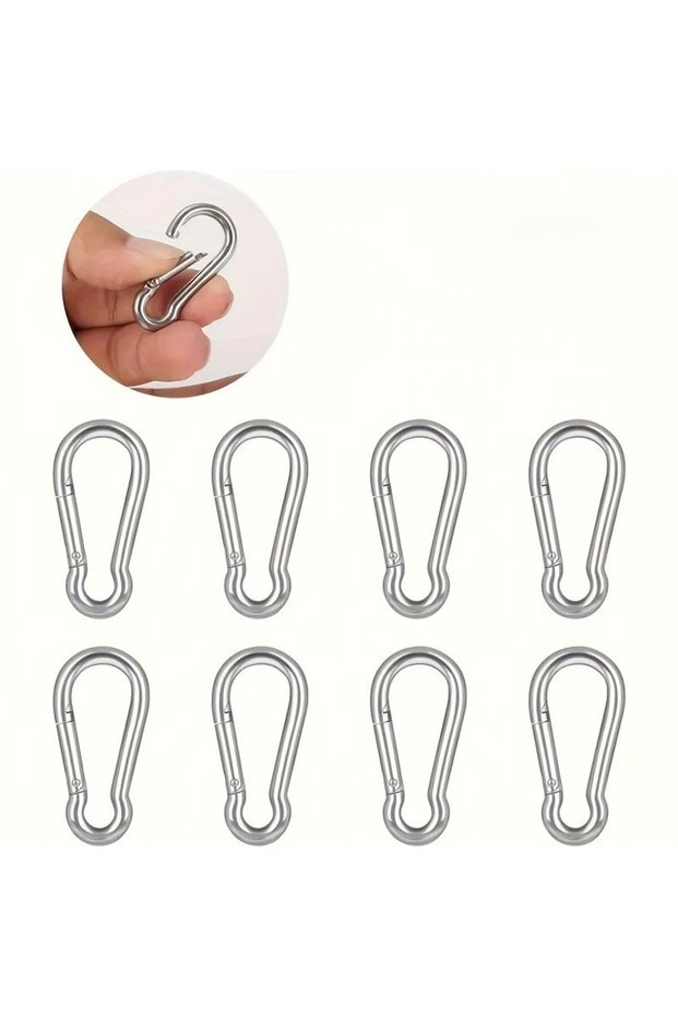 Practical Outdoor Spring Gate Latch 8pcs Heavy Duty MultiFunction Clip Set