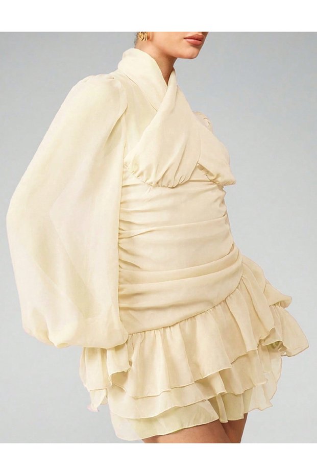 Rochie scurta, Crem