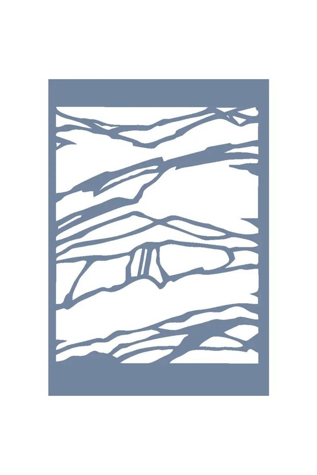 Hhmr21 Home Heritage Mountain Landscape Stencil 50X70Cm