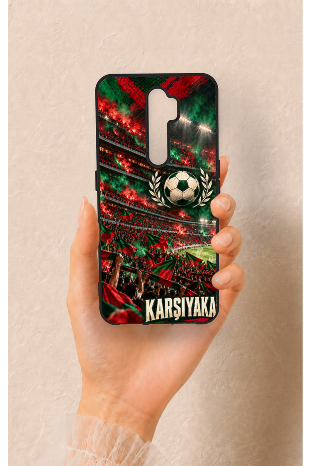Oppo A9 2020 Compatible Karşıyaka-Themed Patterned Silicone Case.