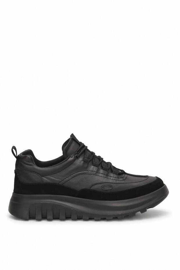 152-24192 Men's Genuine Leather Casual Shoes, Black.