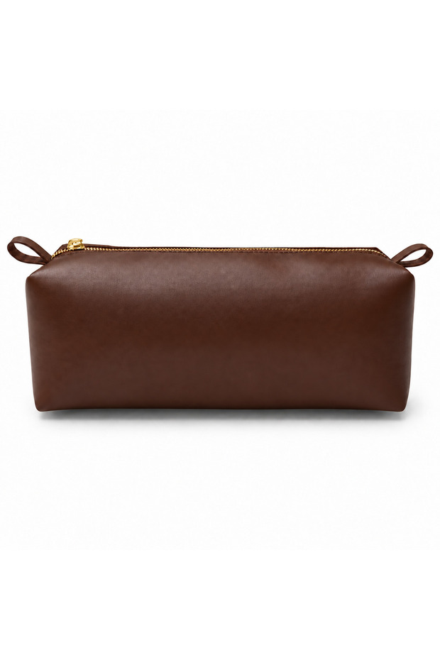 Large Size Plain Leather Zippered Bag Liner Ba-0177