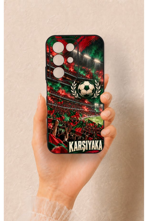 Realme C85 5g Compatible Karşıyaka-Themed Patterned Silicone Case.