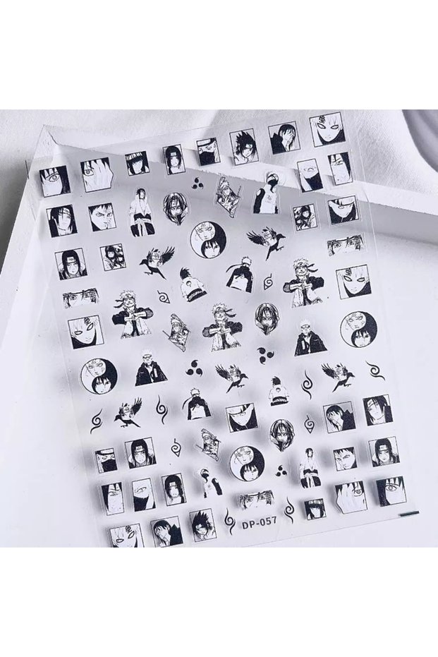 B Naruto Dark Cartoon Personality Anime Pattern Sticker DIY Nail Art 3D Planner Mobile Phone Cup Emb