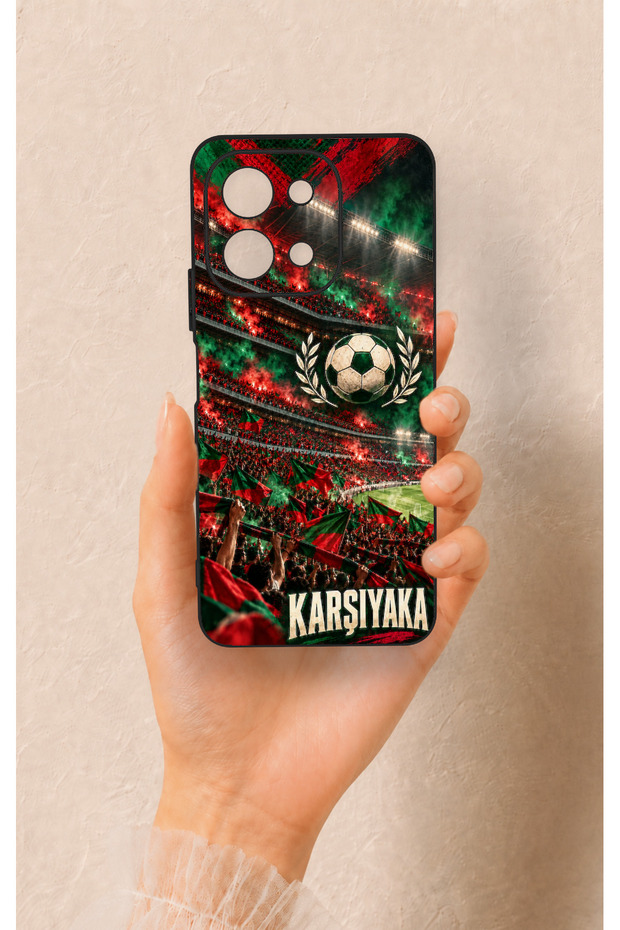 Vivo Y28 Compatible Karşıyaka-Themed Patterned Silicone Case.