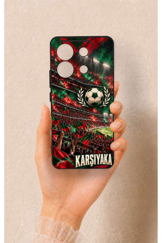 Redmi Note 13 Pro 5g Compatible Silicone Case with Karşıyaka-Themed Design.
