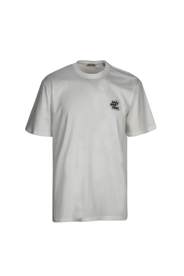 O Neck Printed White Men's T-Shirt Onsarch Logo Reg Ss Tee Cs
