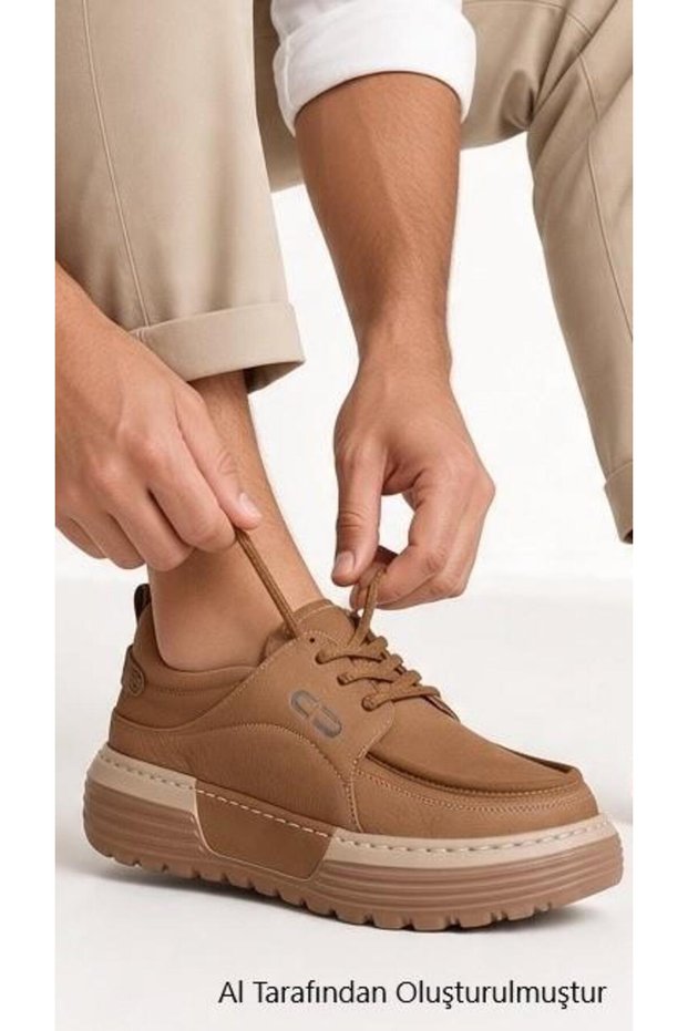 26K518 Men's Genuine Nubuck Leather Anatomical and Ultra-Comfort Sole Daily Premium Casual Shoes.