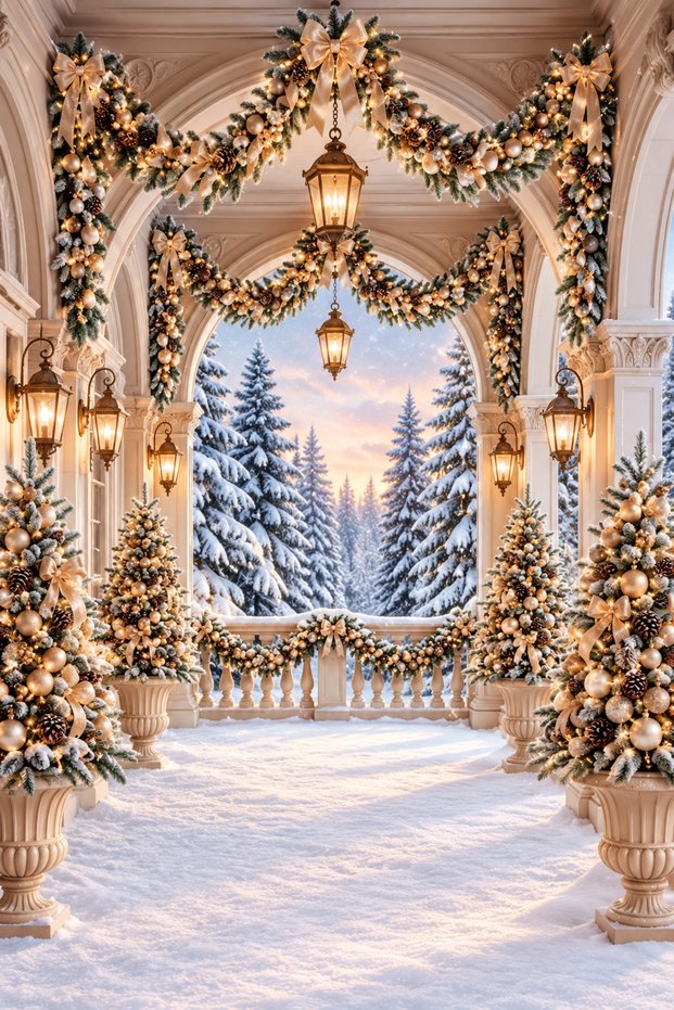 Christmas Themed, Welcome New Year, Happy New Year, Photo Shoot, Celebration, School Event Fabric Backdrop