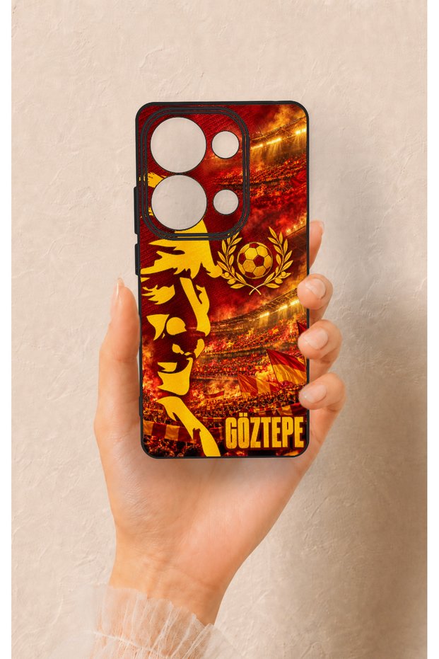 Redmi Note 13 Pro 4g Compatible, Göztepe-Themed Patterned Silicone Case.