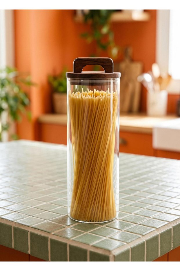Acacia Glass Jar 1.5 Liters