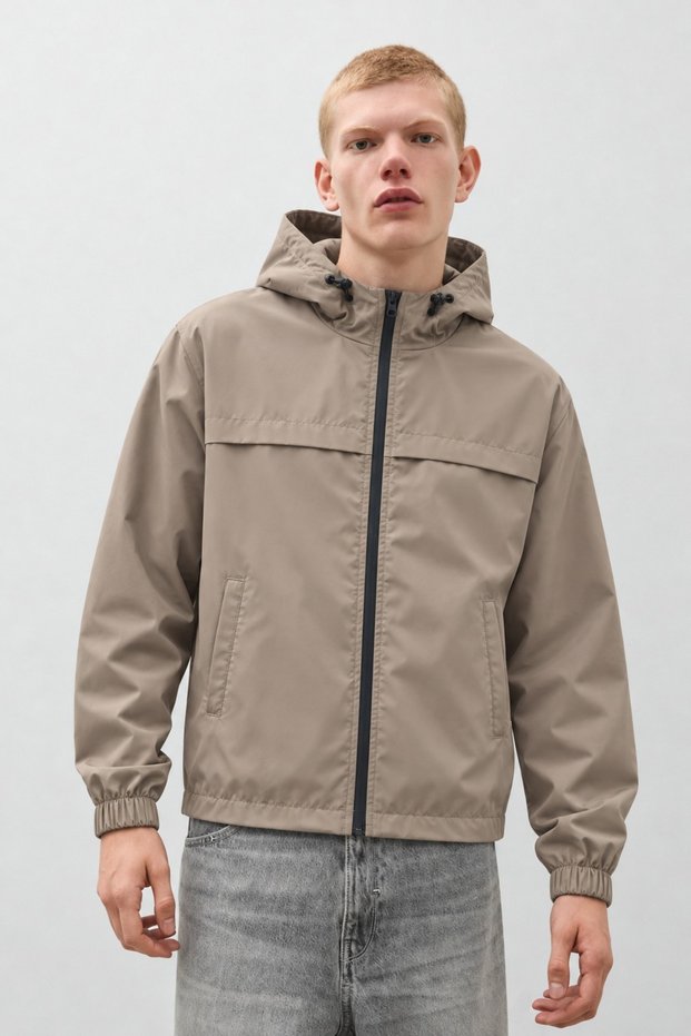 Men's Hooded Seasonal Sports Windbreaker Raincoat