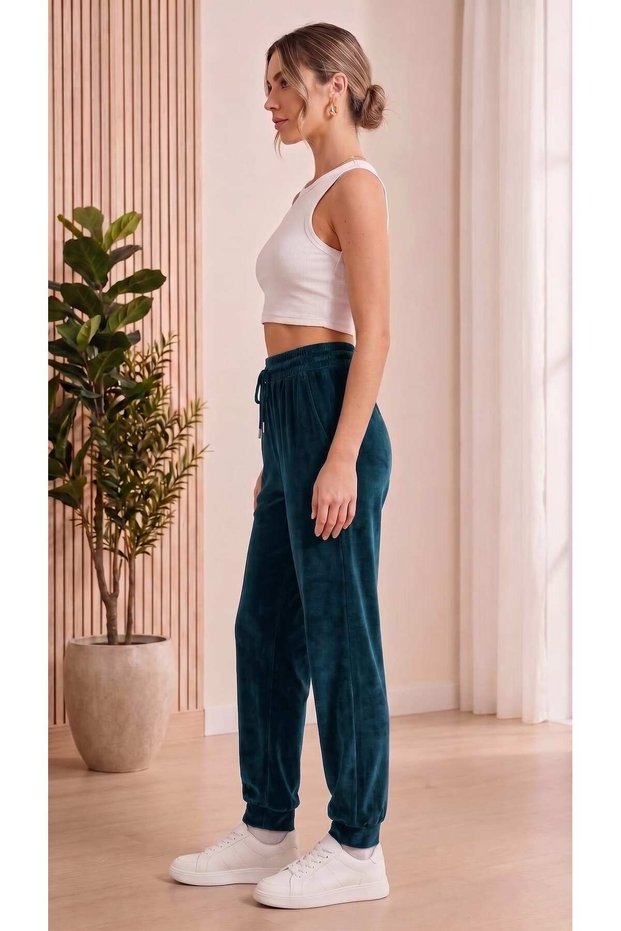 Soft Textured Velvet Pants